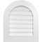 Ekena Millwork Round Top Surface Mount PVC Gable Vent: Functional, w/ 3-1/2"W x 1"P Standard Frame, 22"W x 26"H GVPRT22X2601SF - alternate 1